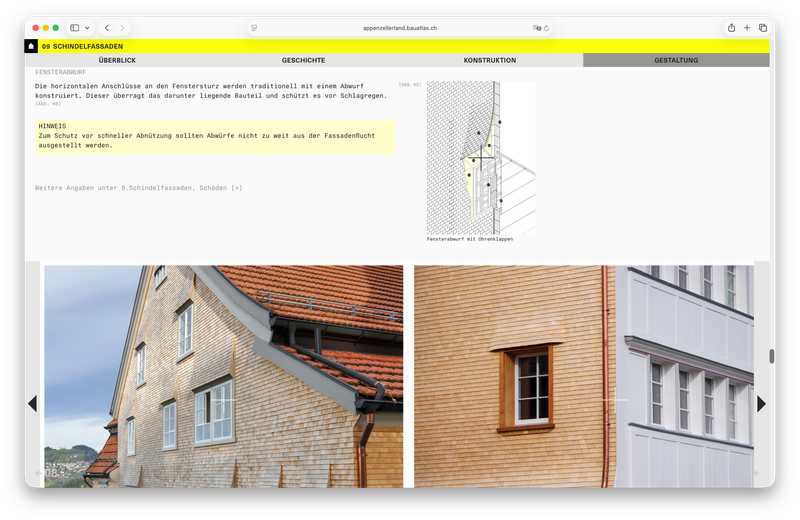 E-Nachschlagewerk für das Bauen an historischen Häusern - Appenzellerland – Baustein: Slideshow mit mehreren Bildern – E-Nachschlagewerk für das Bauen an historischen Häusern